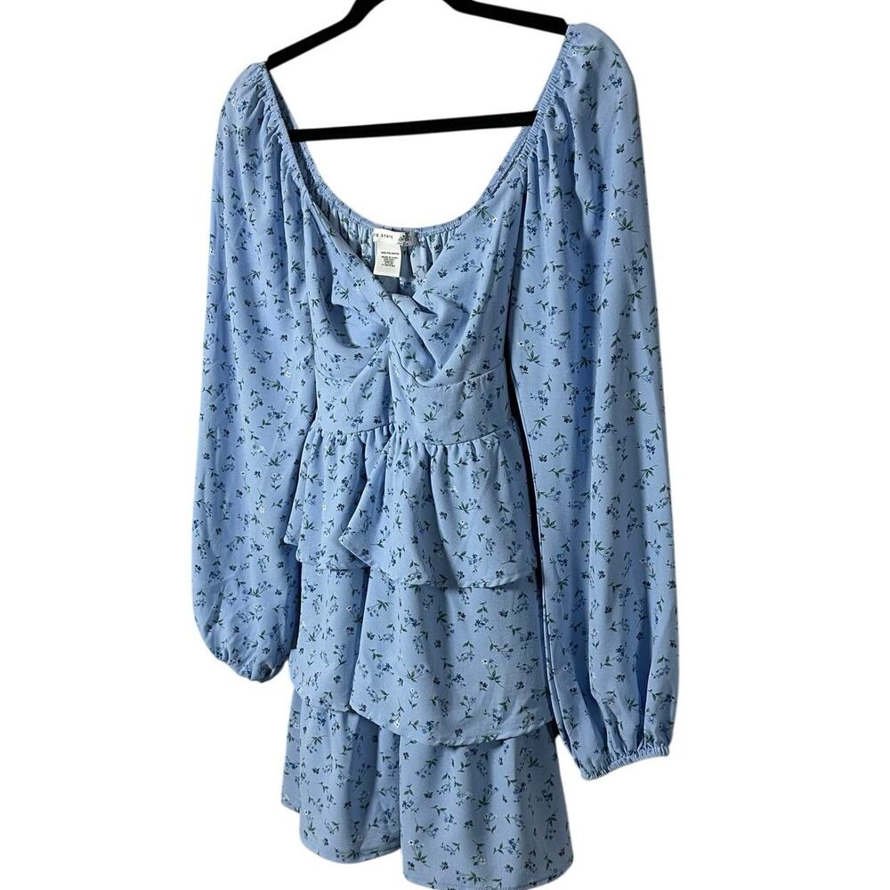 ✨ Altar'd State Blue Floral Smocked Babydoll Mini Dress Women's Small